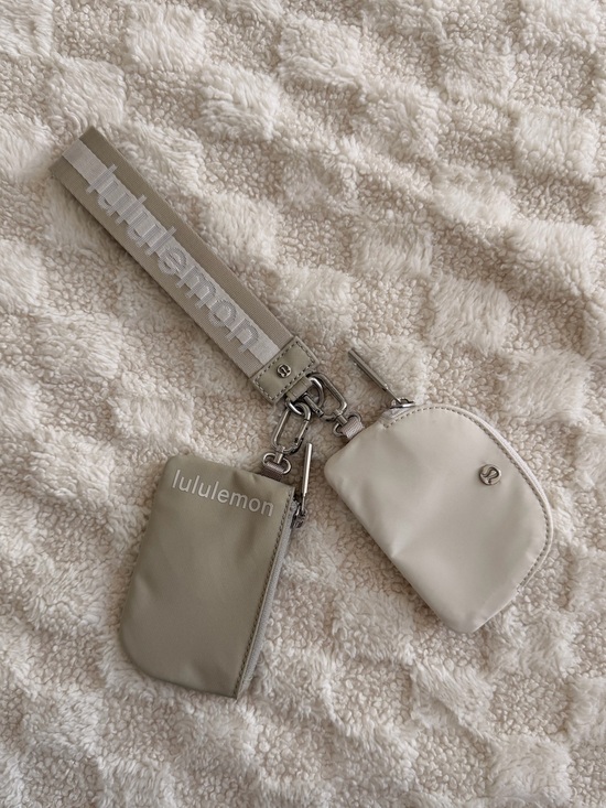 lululemon athletica Handbags - lululemon athletica Neutral Beige Key Pouch and Mini Wallet Set